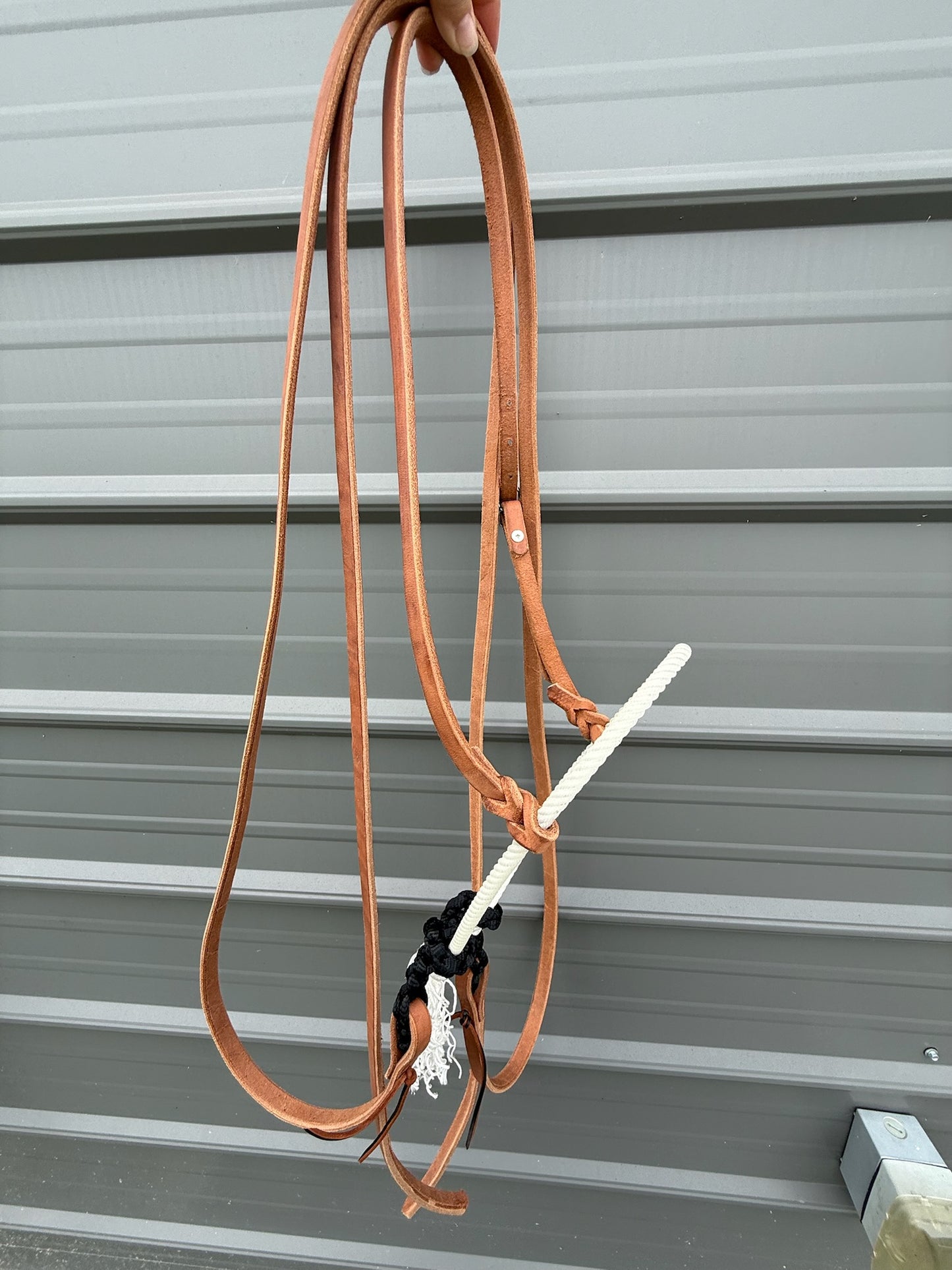 Harness Leather Loping Hackamore Leather Split Reins