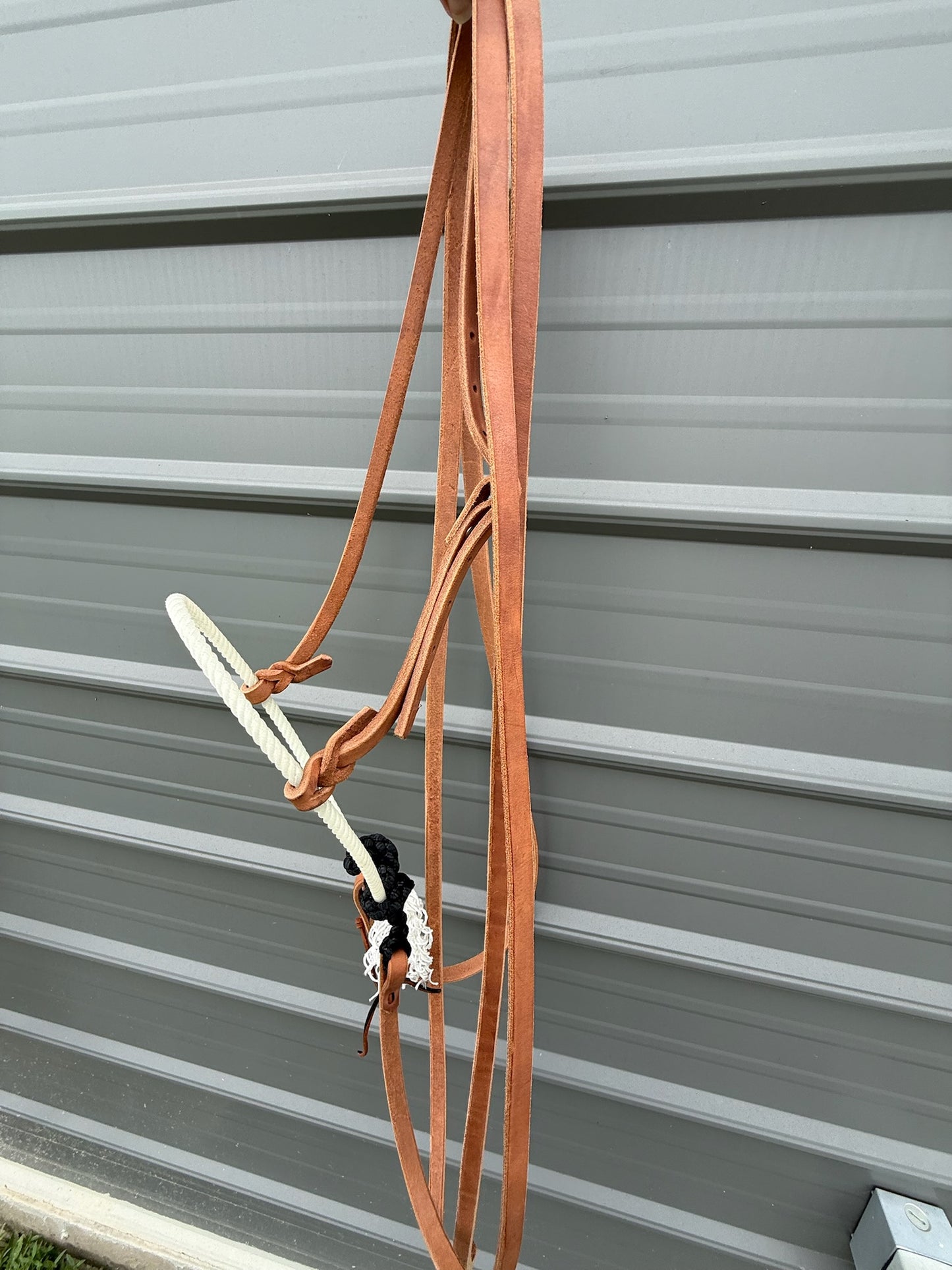 Harness Leather Loping Hackamore Leather Split Reins
