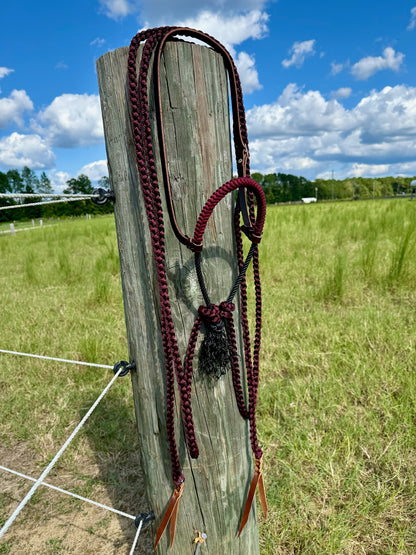 Custom Loping Hackamore with Muletape Reins