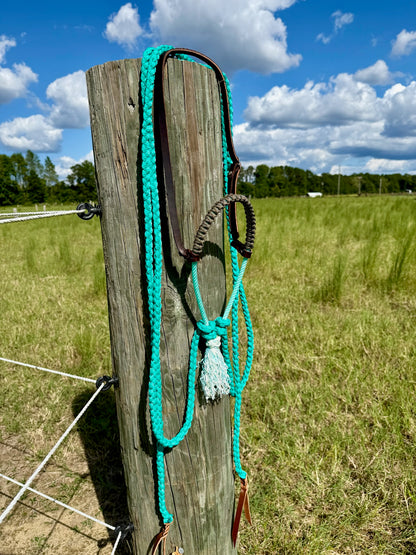 Custom Loping Hackamore with Muletape Reins